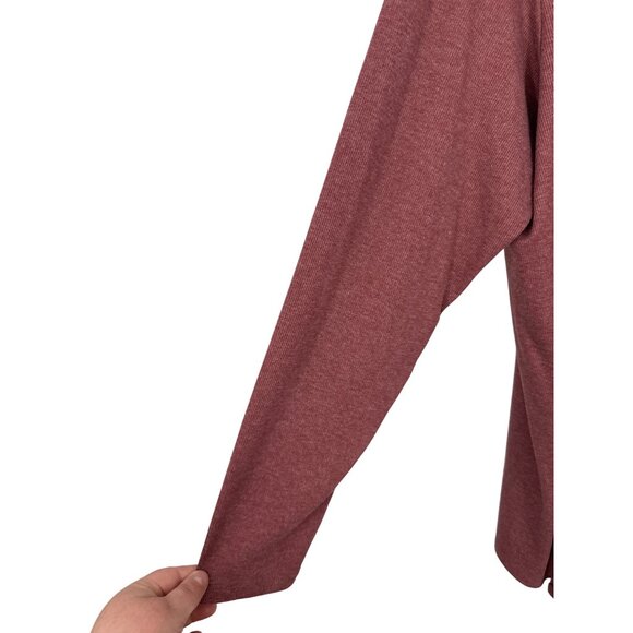 Logo Lounge Womens Open Front Cardigan Waterfall Hem Burgundy Knit 2X - Picture 3 of 8